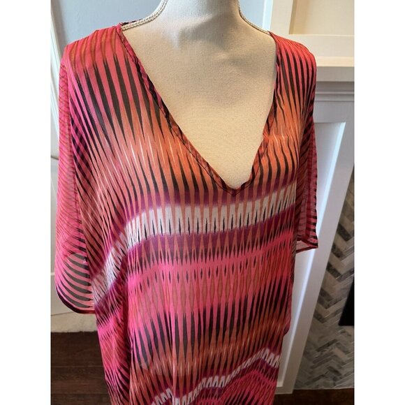 ECHO ATLANTIS PARADISE ISLAND WOMEN'S BEACH COVER-UP MULTICOLOR ONE SIZE - Picture 4 of 11
